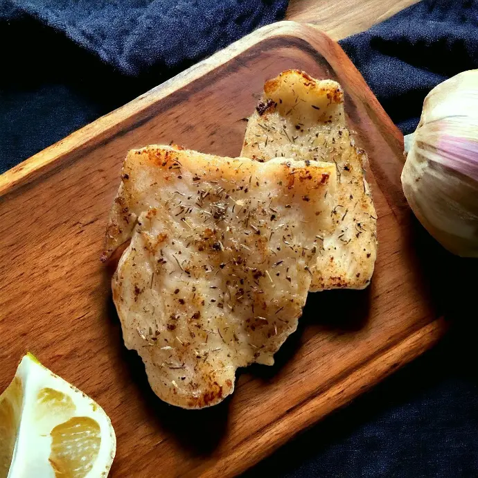 Precooked Boneless Garlic White Fish - 125g