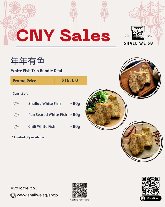 CNY Special - White Fish Trio Bundle (年年有鱼）(SP)