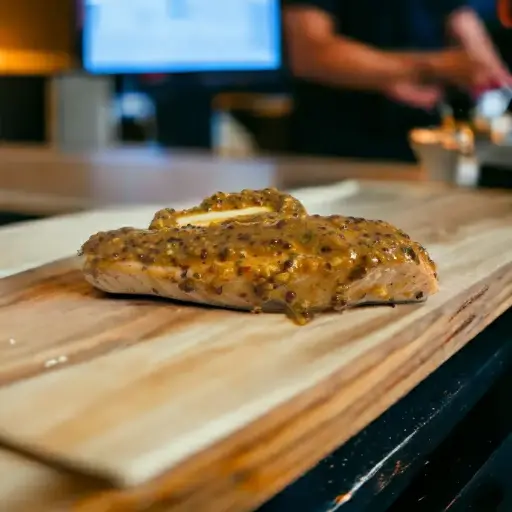 Precooked Baked Mustard Salmon - 100g (SP) 